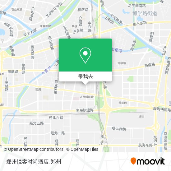 郑州悦客时尚酒店地图