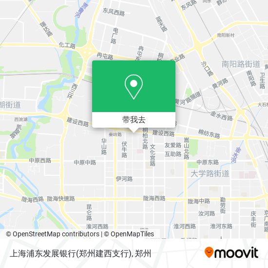 上海浦东发展银行(郑州建西支行)地图