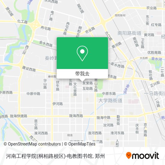 河南工程学院(桐柏路校区)-电教图书馆地图