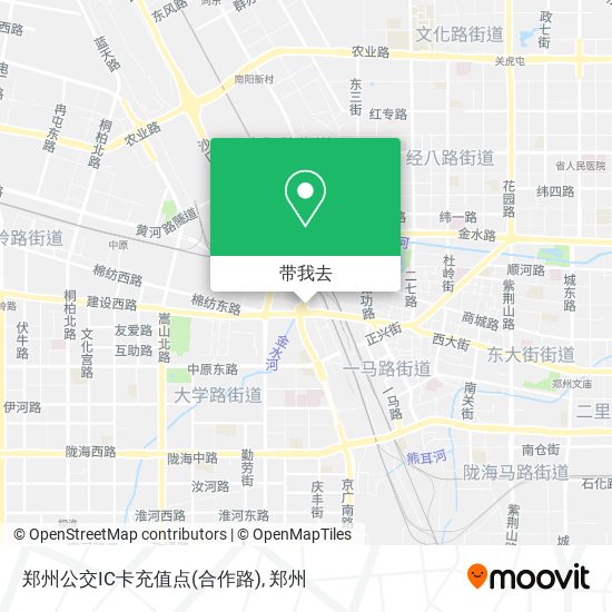 郑州公交IC卡充值点(合作路)地图