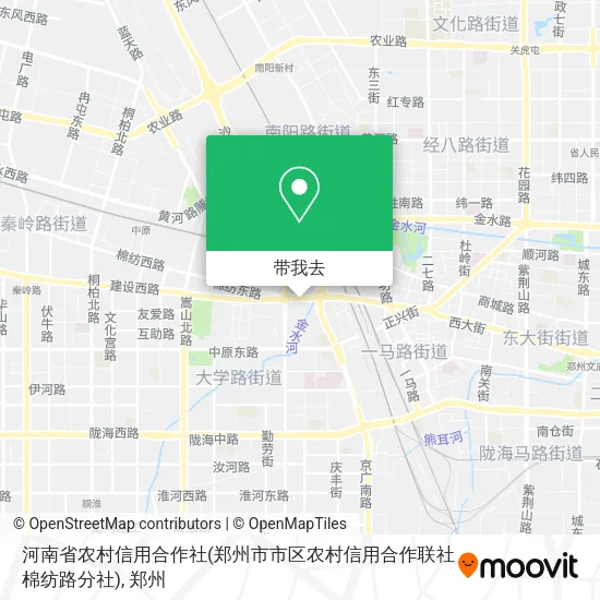 河南省农村信用合作社(郑州市市区农村信用合作联社棉纺路分社)地图