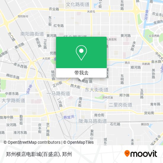 郑州横店电影城(百盛店)地图