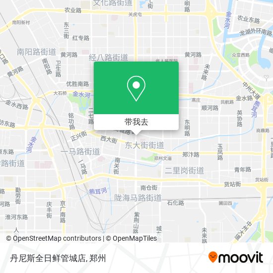 丹尼斯全日鲜管城店地图