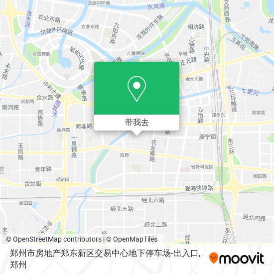 郑州市房地产郑东新区交易中心地下停车场-出入口地图