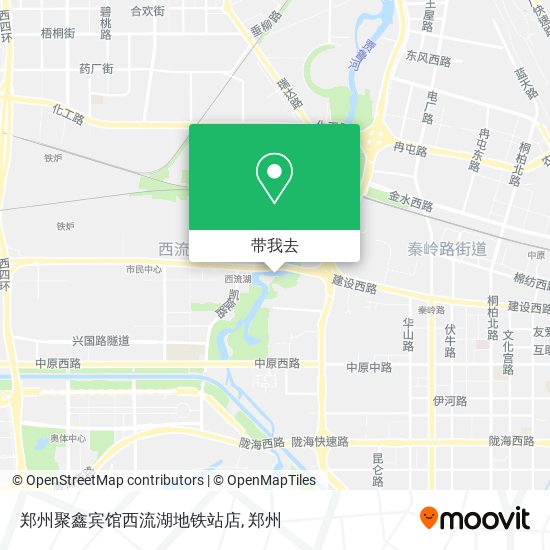 郑州聚鑫宾馆西流湖地铁站店地图