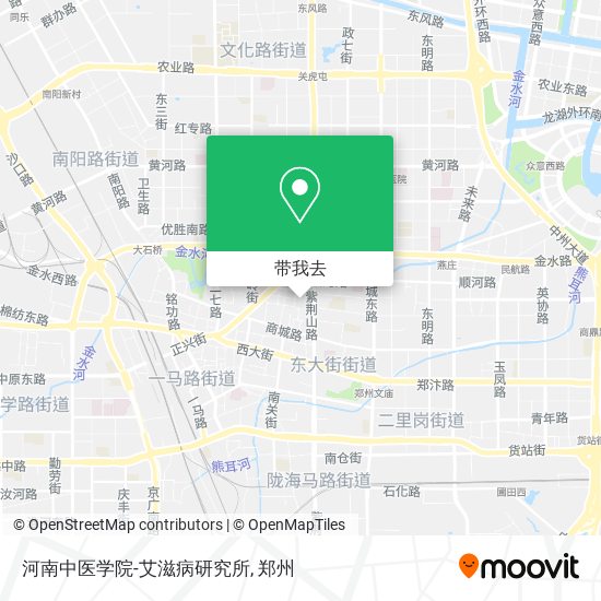 河南中医学院-艾滋病研究所地图