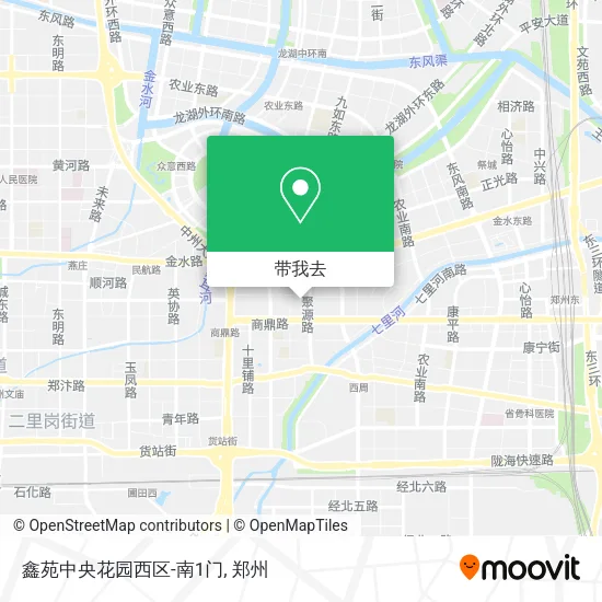 鑫苑中央花园西区-南1门地图