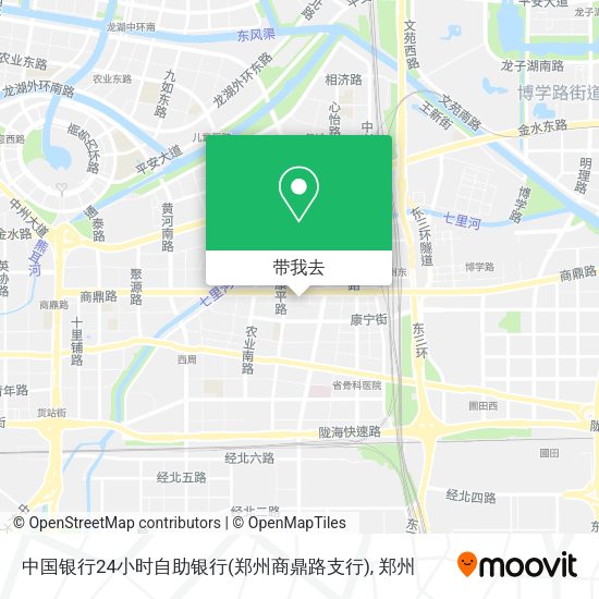 中国银行24小时自助银行(郑州商鼎路支行)地图