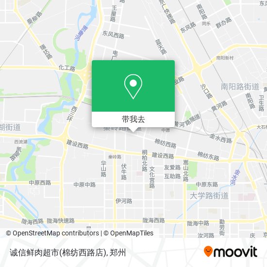 诚信鲜肉超市(棉纺西路店)地图