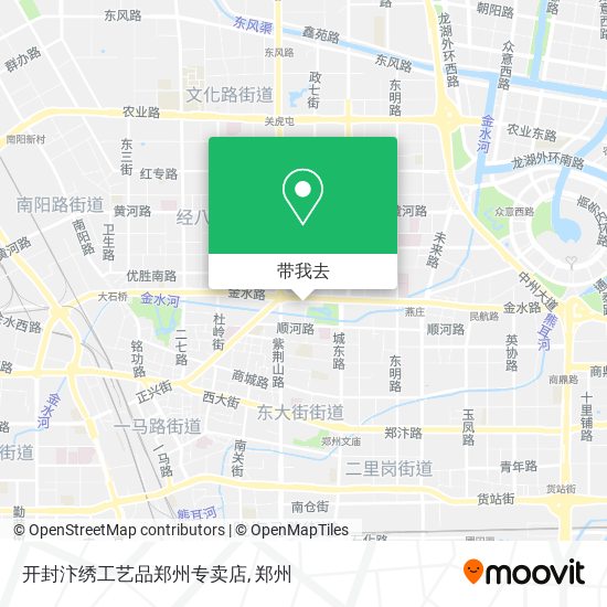 开封汴绣工艺品郑州专卖店地图