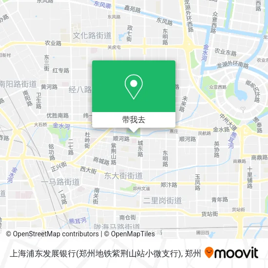上海浦东发展银行(郑州地铁紫荆山站小微支行)地图