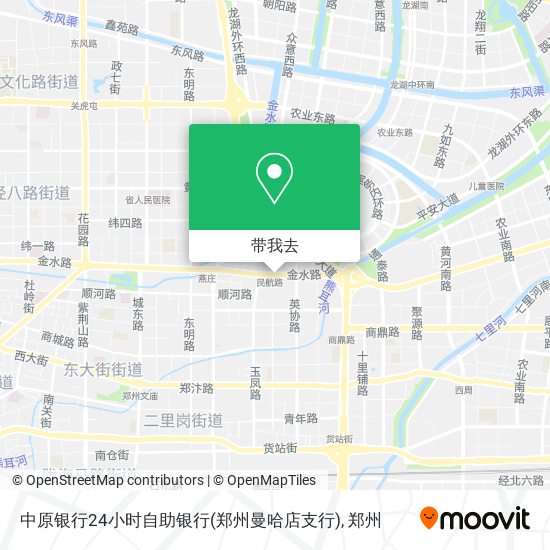 中原银行24小时自助银行(郑州曼哈店支行)地图