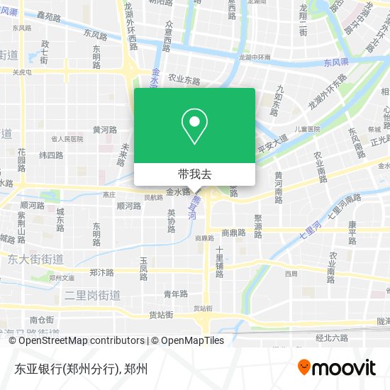 东亚银行(郑州分行)地图