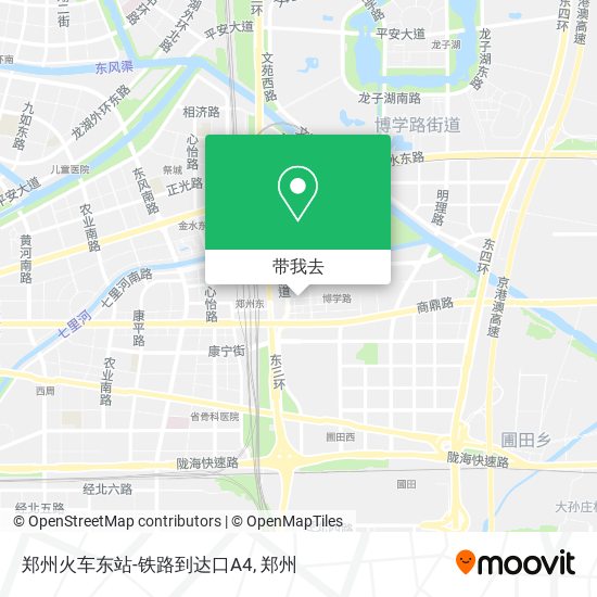 郑州火车东站-铁路到达口A4地图