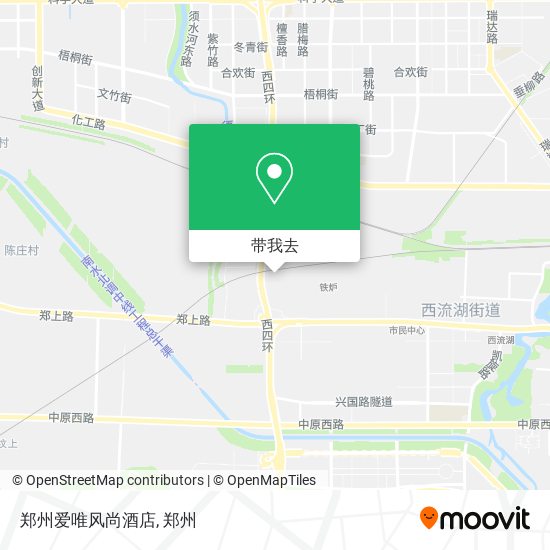 郑州爱唯风尚酒店地图