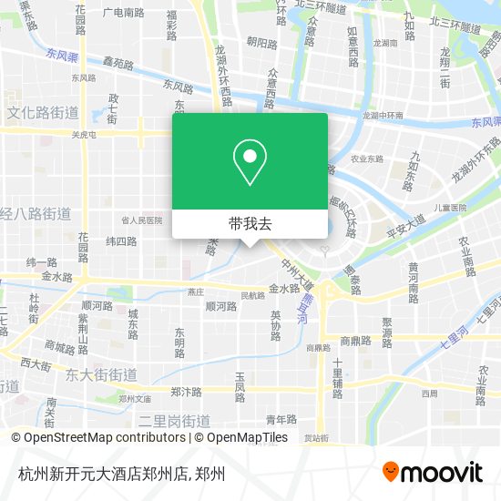 杭州新开元大酒店郑州店地图