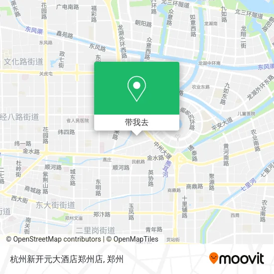 杭州新开元大酒店郑州店地图