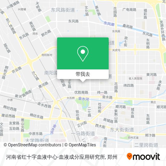 河南省红十字血液中心-血液成分应用研究所地图