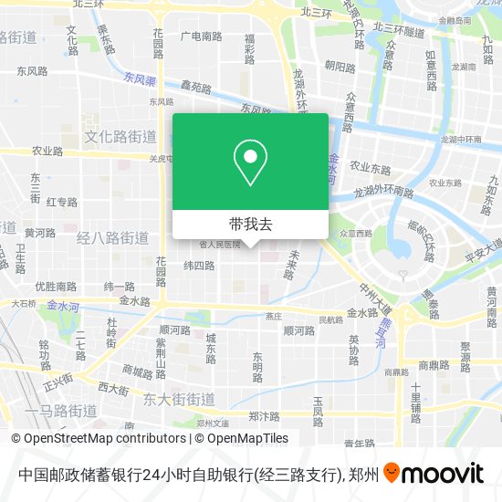 中国邮政储蓄银行24小时自助银行(经三路支行)地图