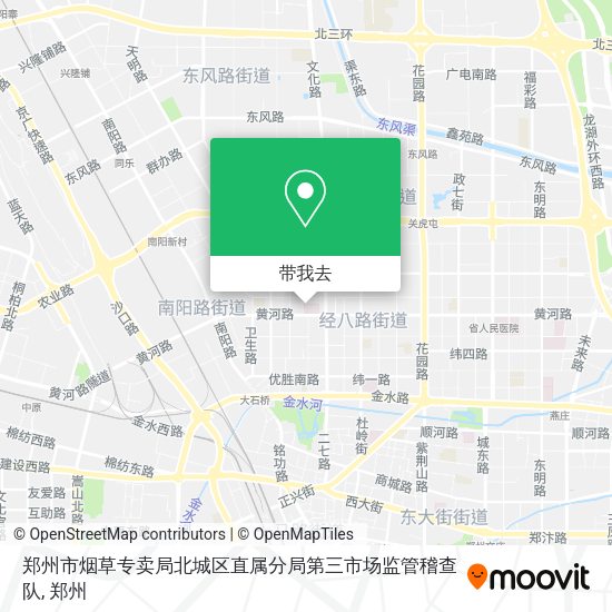 郑州市烟草专卖局北城区直属分局第三市场监管稽查队地图