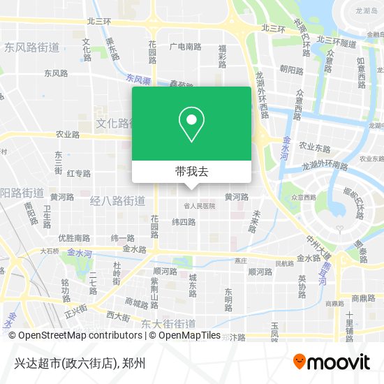 兴达超市(政六街店)地图