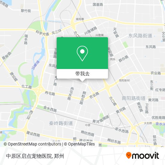 中原区启点宠物医院地图