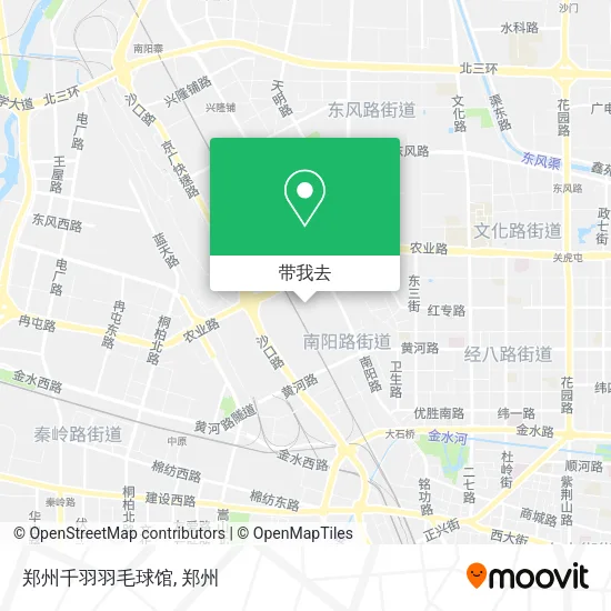 郑州千羽羽毛球馆地图