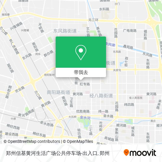郑州信基黄河生活广场公共停车场-出入口地图