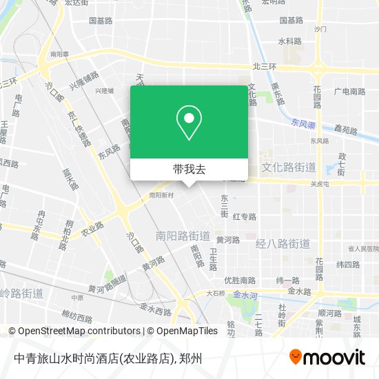 中青旅山水时尚酒店(农业路店)地图