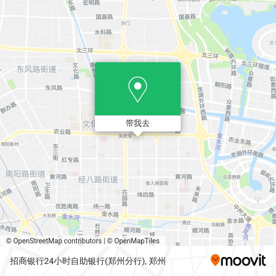 招商银行24小时自助银行(郑州分行)地图