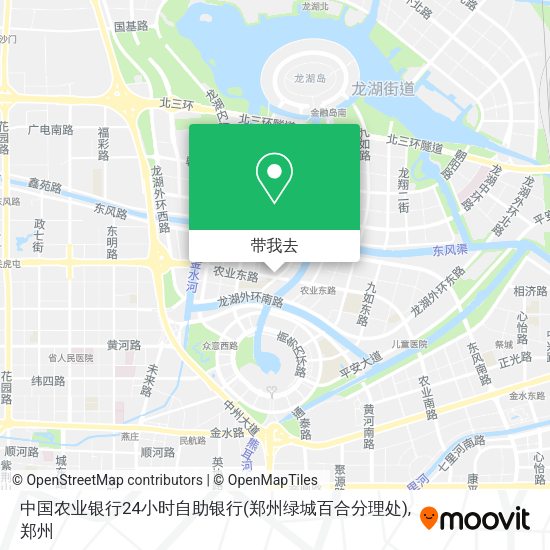 中国农业银行24小时自助银行(郑州绿城百合分理处)地图