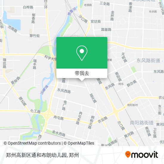 郑州高新区通和布朗幼儿园地图