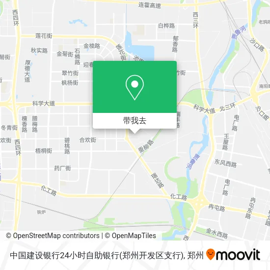 中国建设银行24小时自助银行(郑州开发区支行)地图
