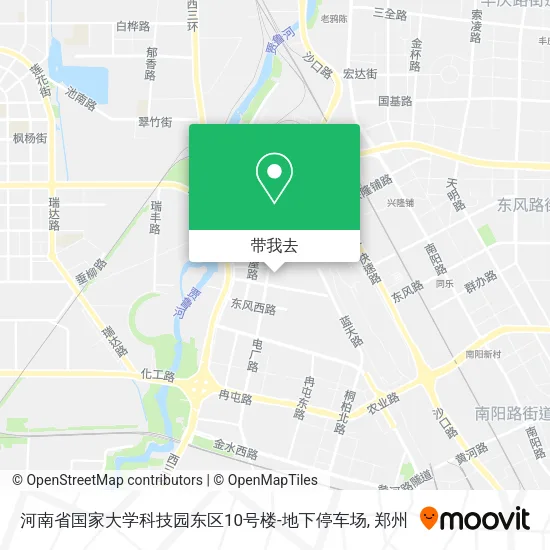 河南省国家大学科技园东区10号楼-地下停车场地图