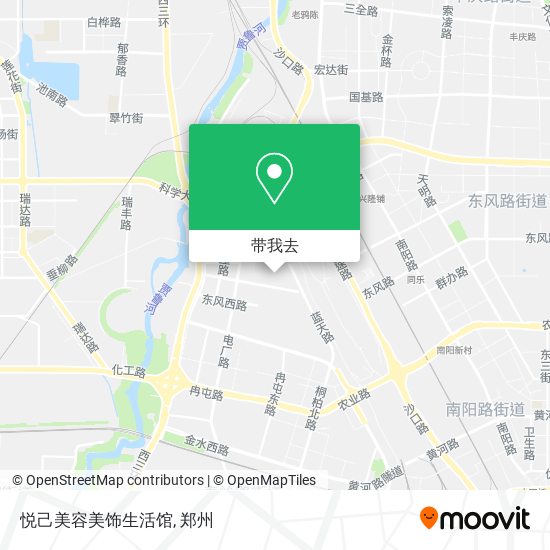 悦己美容美饰生活馆地图