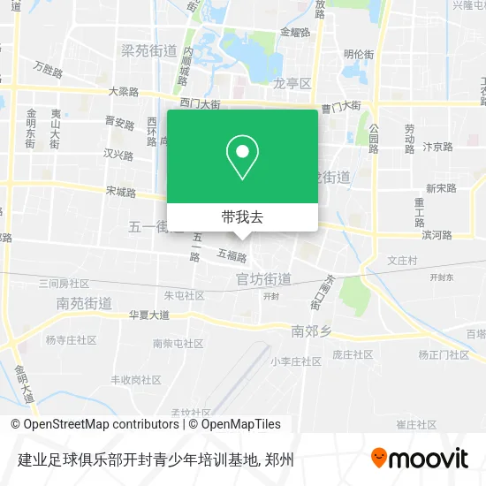 建业足球俱乐部开封青少年培训基地地图