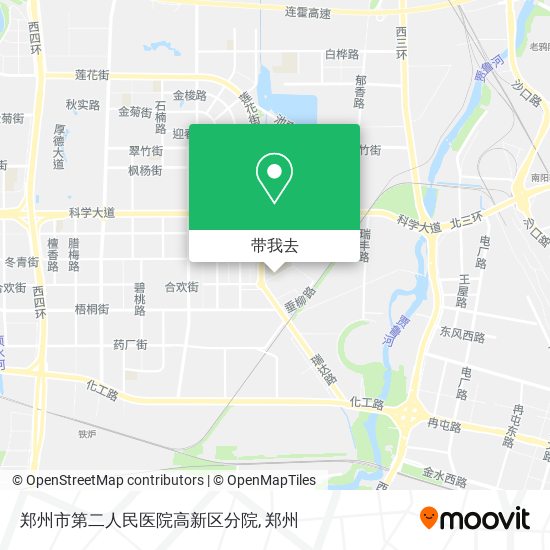 郑州市第二人民医院高新区分院地图