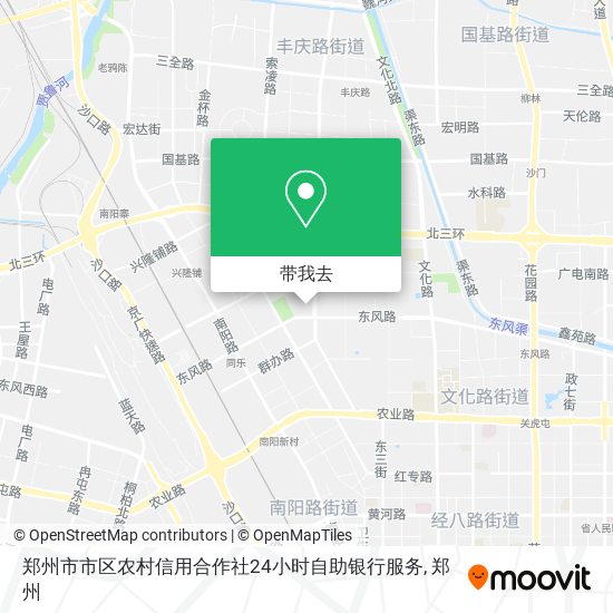 郑州市市区农村信用合作社24小时自助银行服务地图