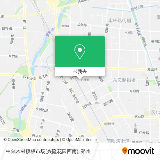 中储木材模板市场(兴隆花园西南)地图