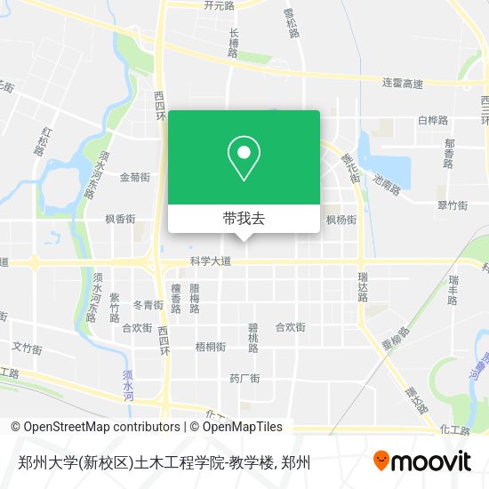 郑州大学(新校区)土木工程学院-教学楼地图