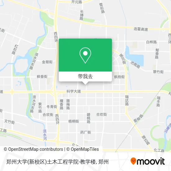 郑州大学(新校区)土木工程学院-教学楼地图