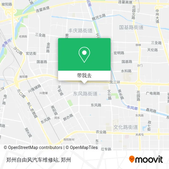 郑州自由风汽车维修站地图