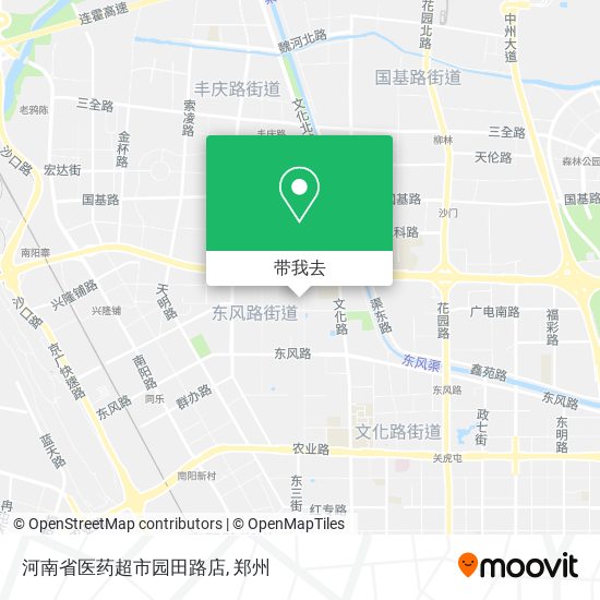 河南省医药超市园田路店地图