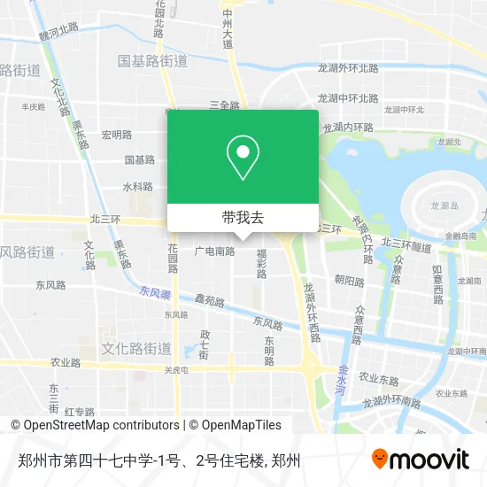 郑州市第四十七中学-1号、2号住宅楼地图