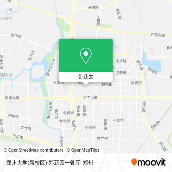 郑州大学(新校区)-郑新园一餐厅地图