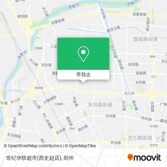 世纪华联超市(西史赵店)地图