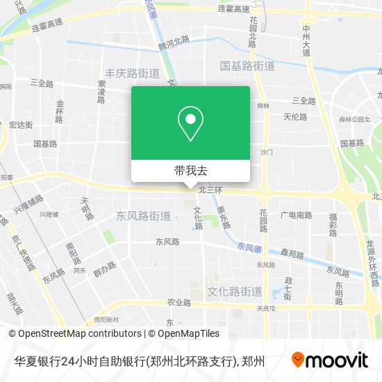 华夏银行24小时自助银行(郑州北环路支行)地图