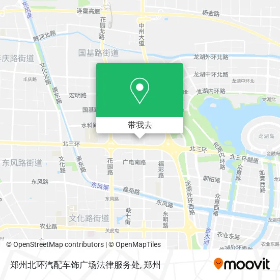 郑州北环汽配车饰广场法律服务处地图