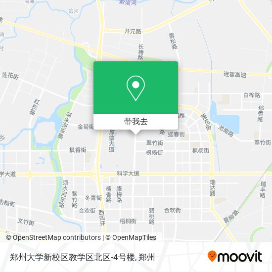 郑州大学新校区教学区北区-4号楼地图