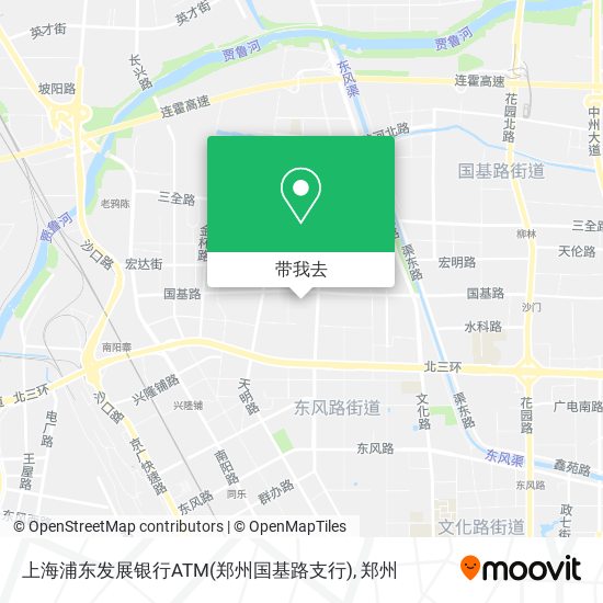 上海浦东发展银行ATM(郑州国基路支行)地图